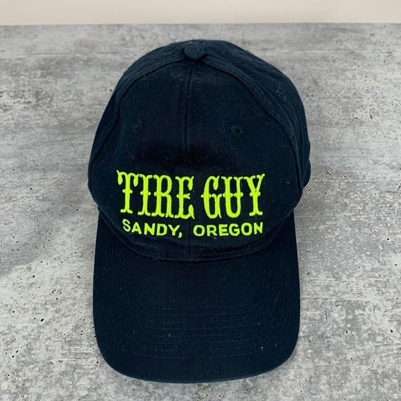 Tire Guy Sandy Oregon PNW Pacific Northwest Navy Blue Retro Adjustable Hat Cap - Picture 1 of 6